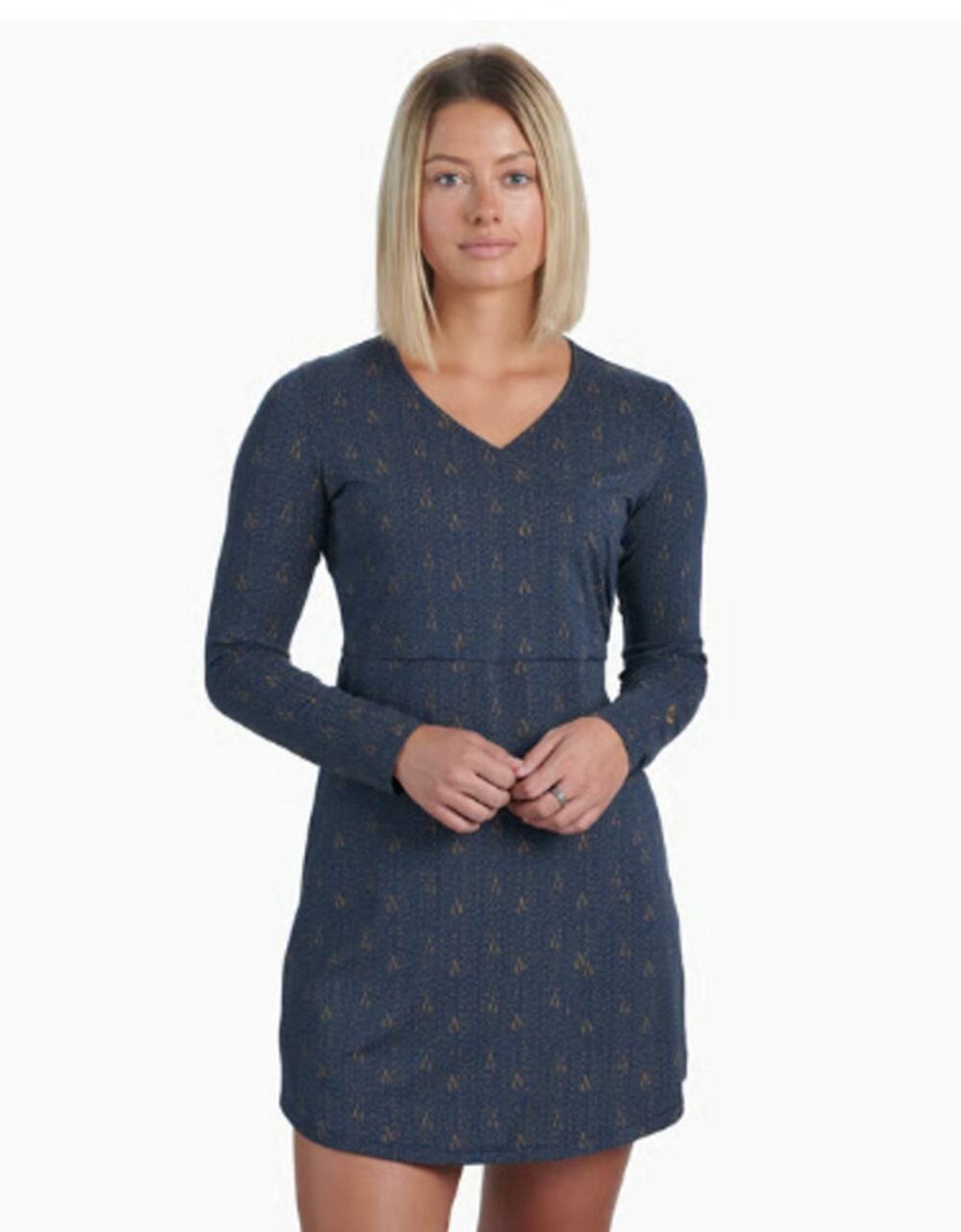 KUHL Anya Dress Women's Size Medium Black Outdoor Travel Dress Mini